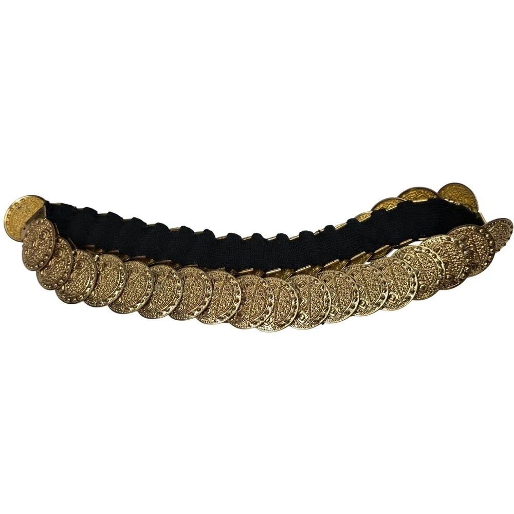 Vintage Gold Charm Belt Coin Women 24